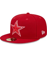 Men's New Era Scarlet Dallas Cowboys Super Bowl Xxvii Main Patch 59FIFTY Fitted Hat