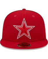 Men's New Era Scarlet Dallas Cowboys Super Bowl Xxvii Main Patch 59FIFTY Fitted Hat