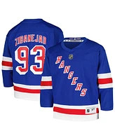 Preschool Boys and Girls Mika Zibanejad Blue New York Rangers Home Replica Player Jersey