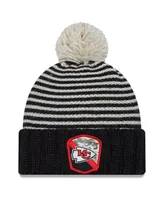 Women's New Era Black Kansas City Chiefs 2023 Salute To Service Cuffed Pom Knit Hat