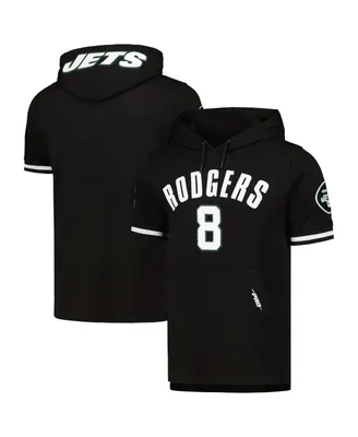 Men's Pro Standard Aaron Rodgers Black New York Jets Player Name and Number Hoodie T-shirt