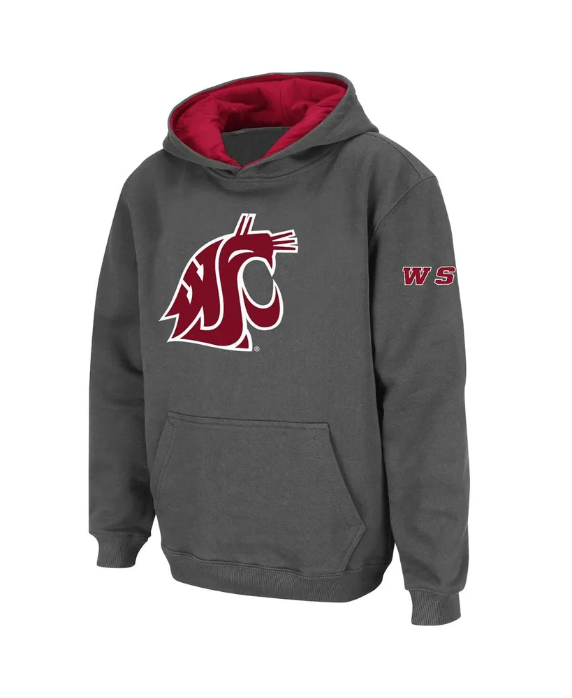 Big Boys Colosseum Charcoal Washington State Cougars Big Logo Pullover Hoodie