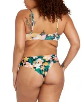 Volcom Juniors Had Me At Aloha Crop Top Cheeky Bottoms