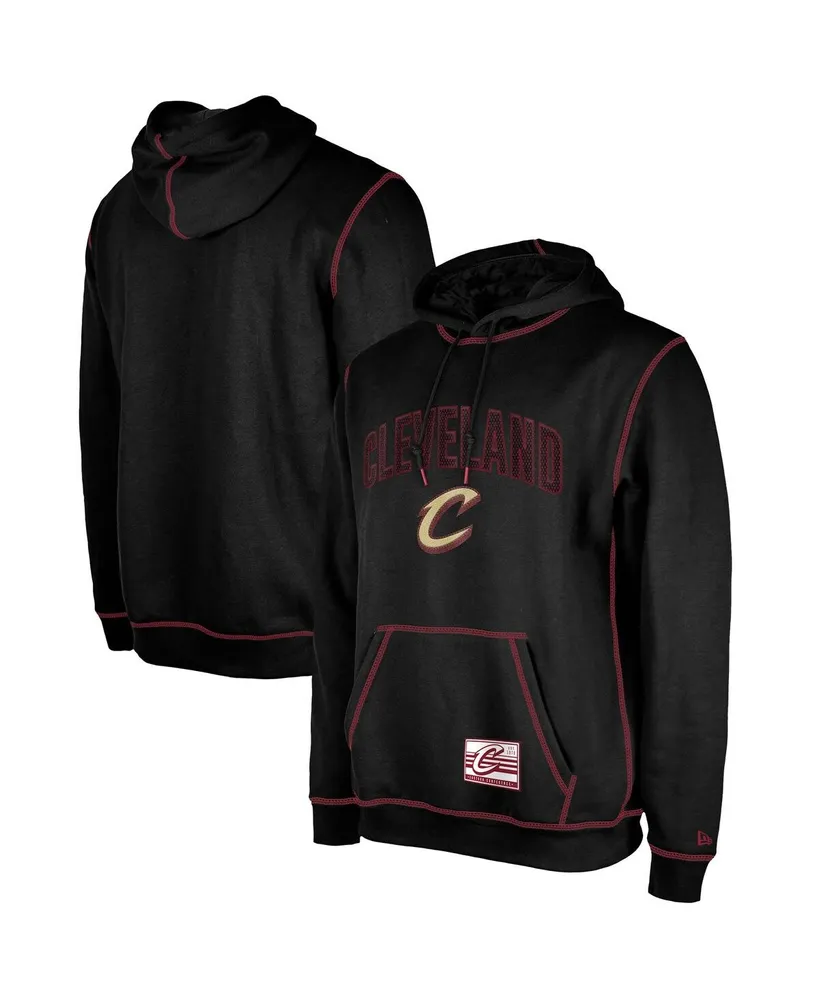 Men's New Era Black Cleveland Cavaliers 2023/24 City Edition Satin Stitch Elite Pack Pullover Hoodie