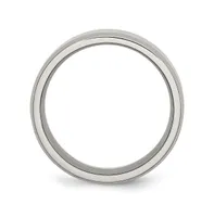 Chisel Stainless Steel Polished 8mm Beveled Edge Band Ring