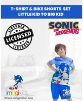 Sega Little Boys Sonic the Hedgehog T-Shirt and Bike Shorts Outfit Set to