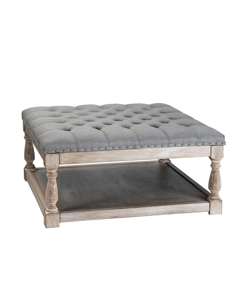 Boyan shelved tufted cocktail ottoman