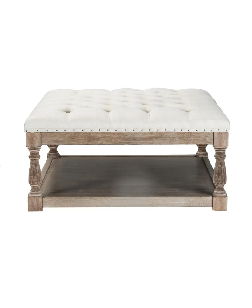 Boyan shelved tufted cocktail ottoman