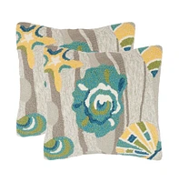 Safavieh Indoor/Outdoor Beyond The Sea 20" x Pillow (Set of 2)