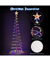 6Ft 182 Led Spiral Christmas Tree Light Star Multi-color Decoration Lamp 2 Pack