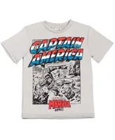 Marvel Big Boys Avengers Captain America Graphic T-Shirt & Shorts Captain America