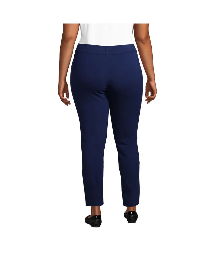 Lands' End Plus Size Starfish Mid Rise Slim Leg Pants