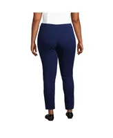 Lands' End Women's Starfish Mid Rise Straight Leg Elastic Waist Pull On  Pants