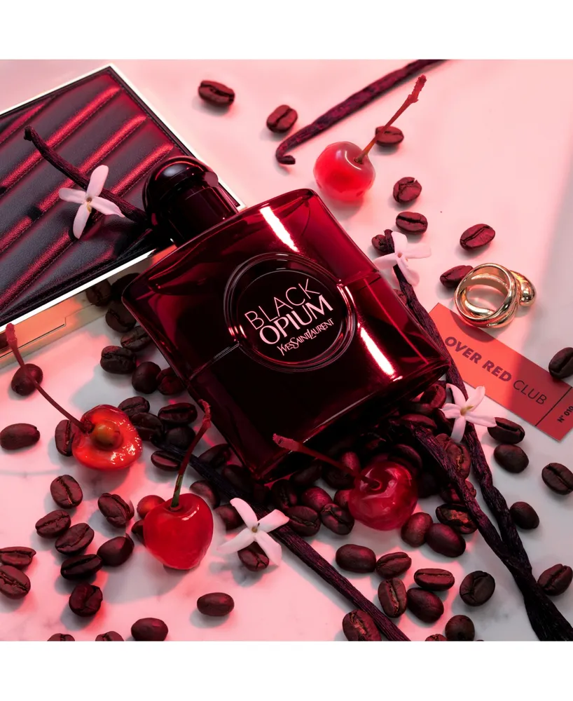 Yves Saint Laurent Black Opium Eau de Parfum Over Red