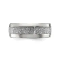 Chisel Stainless Steel Glitter Paper Inlay 8mm Band Ring