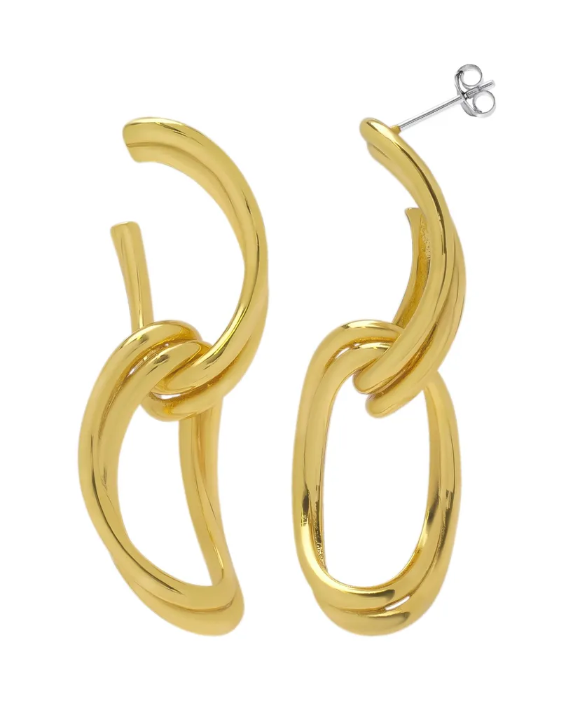 Macy's 14K Gold Plated Dangle Swirl Earring