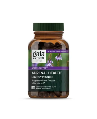 Gaia Herbs Adrenal Health Nightly Restore - Adrenal Support Herbal Supplement with Ashwagandha, Magnolia Bark, Cordyceps, Lemon Balm, and More