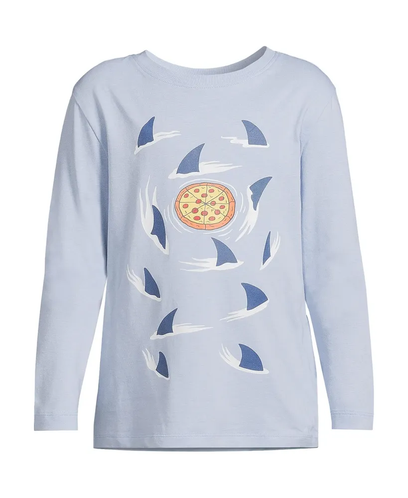 Lands' End Child Boys Long Sleeve Graphic Tee