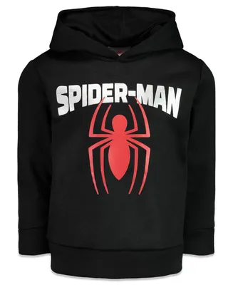 Marvel Toddler Boys Avengers Spider-Man Athletic Fleece Pullover Hoodie Black