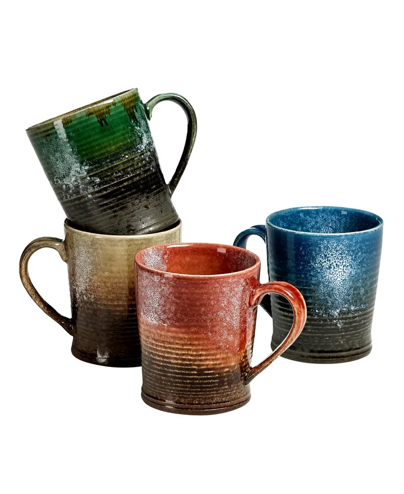 over&back Blaze Mugs Assorted Colors, Set Of 4