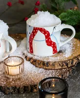 over&back Snowman and Santa Stackable Mugs, Set of 4