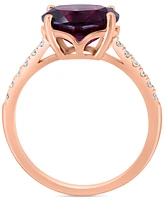 Effy Rhodolite (3 ct. t.w.) & Diamond (1/4 ct. t.w.) Ring in 14k Rose Gold