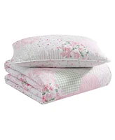 Laura Ashley Kids Ellyn Reversible 3 Piece Quilt Set, Full