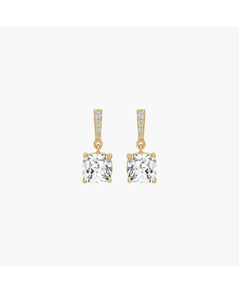 Audrey Square Crystal Dangling Earrings