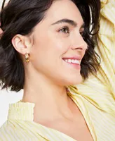 On 34th Small Double-Row Tubular Hoop Earrings, 0.75", Created for Macy's