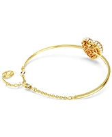Swarovski Gold-Tone Hyperbola Heart Bangle Bracelet
