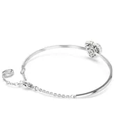 Swarovski Silver-Tone Hyperbola Heart Bangle Bracelet