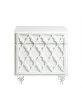 Inspired Home Keira Mdf Lacquer-Finish Lucite Leg Side Table