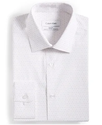 Calvin Klein Men's Regular-Fit Stretch Performance Dot Dress Shirt