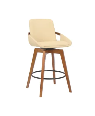 Baylor Swivel Wood Bar or Counter Height Stool