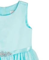 Rare Editions Toddler Girls Sleeveless Sequin and Glitter Mesh Party Dress