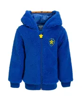 Paw Patrol Chase Cozy Faux Shearling Boy's Zip Up Cosplay Hoodie Toddler