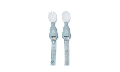 Bibado Handi Cutlery Set, Food Safe Baby Tableware, Fork and Spoon Feeding Utensils for Babies 6 Months Up