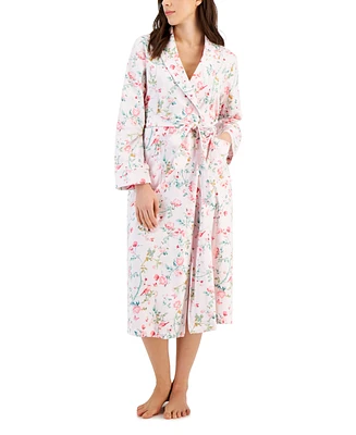 Charter Club Women's Cotton Floral Belted Robe, Created for Macy's