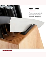 KitchenAid Japanese Steel Classic 12 Piece Knife Block Set with Built in Knife Sharpener