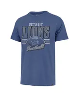 Men's '47 Brand Blue Distressed Detroit Lions Last Call Franklin T-shirt