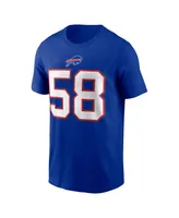 Men's Nike Matt Milano Royal Buffalo Bills Player Name and Number T-shirt