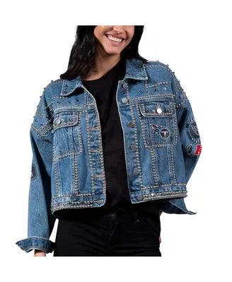 Women's G-iii 4Her by Carl Banks Tennessee Titans First Finish Medium Denim Full-Button Jacket