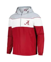 Men's G-iii Sports by Carl Banks Crimson Alabama Crimson Tide Center Line Half-Zip Raglan Hoodie Jacket