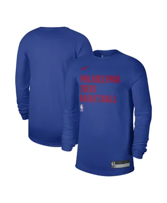 Men's and Women's Nike Royal Philadelphia 76ers 2023/24 Legend On-Court Practice Long Sleeve T-shirt