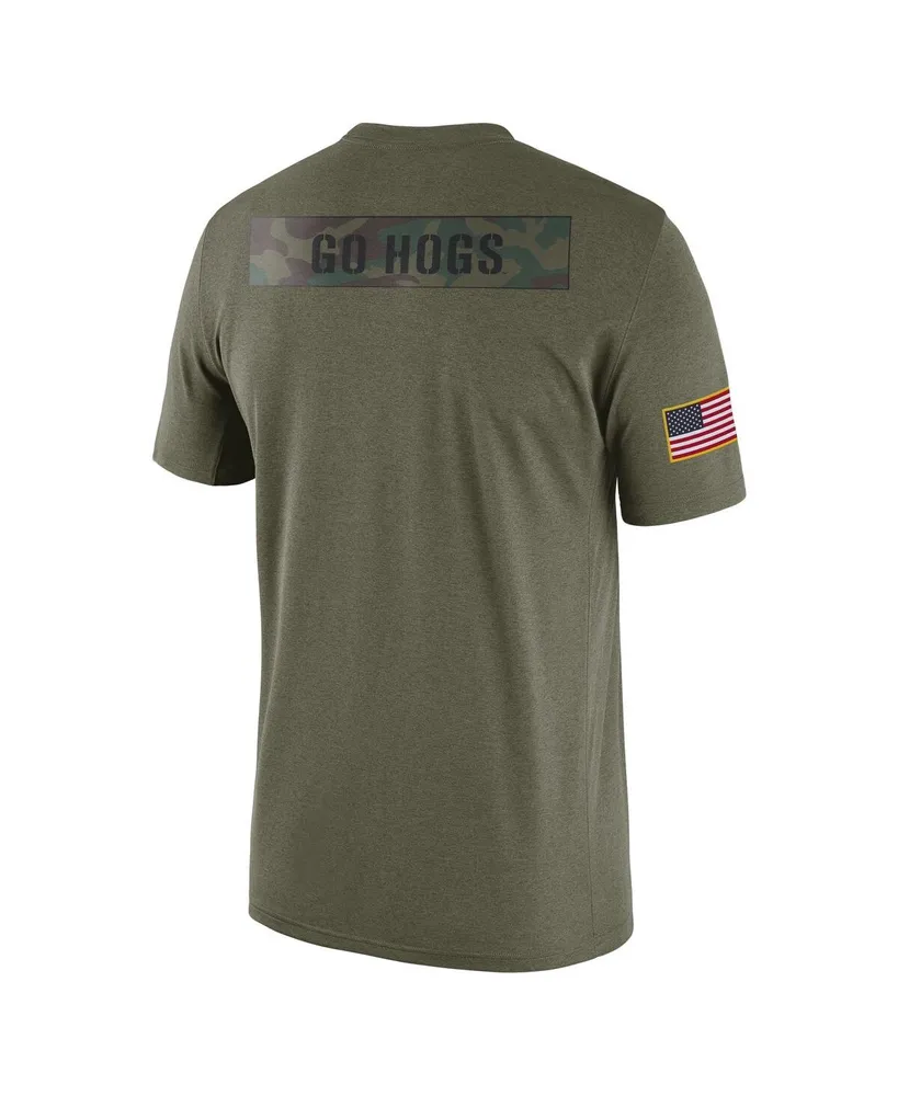 Men's Nike Olive Arkansas Razorbacks Military-Inspired Pack T-shirt