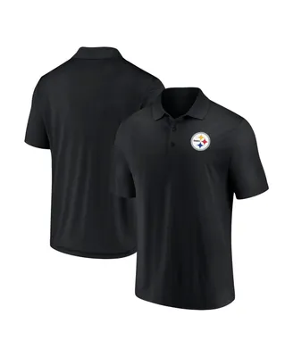 Men's Fanatics Black Pittsburgh Steelers Component Polo Shirt