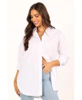 Petal and Pup Women's Tal Oversized Shirt - White