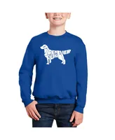 Golden Retriever - Big Boy's Word Art Crewneck Sweatshirt