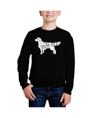 Golden Retriever - Big Boy's Word Art Crewneck Sweatshirt