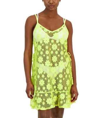 Miken Women's Lace Side-Tie Dress Cover-Up, Created for Macy's